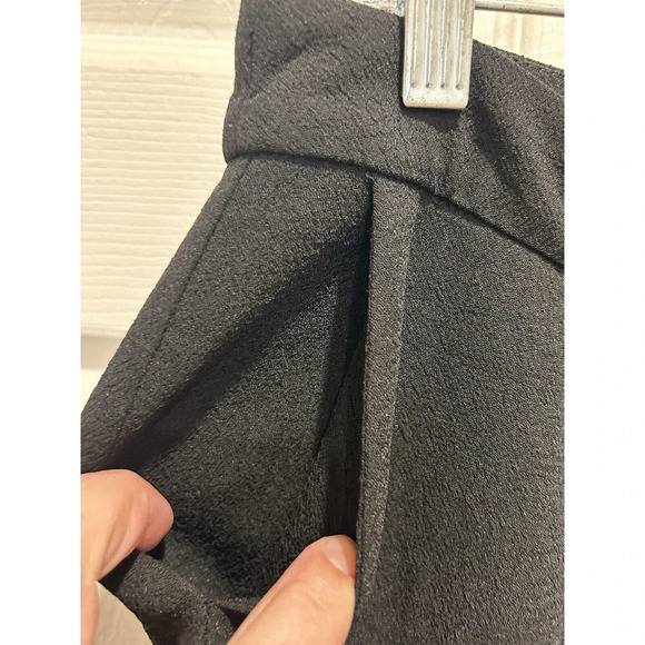 SOPHIE RUE Women's Size XL Black Crepe Mid Rise Wide Leg Pleat Trouser Pants - Picture 3 of 5